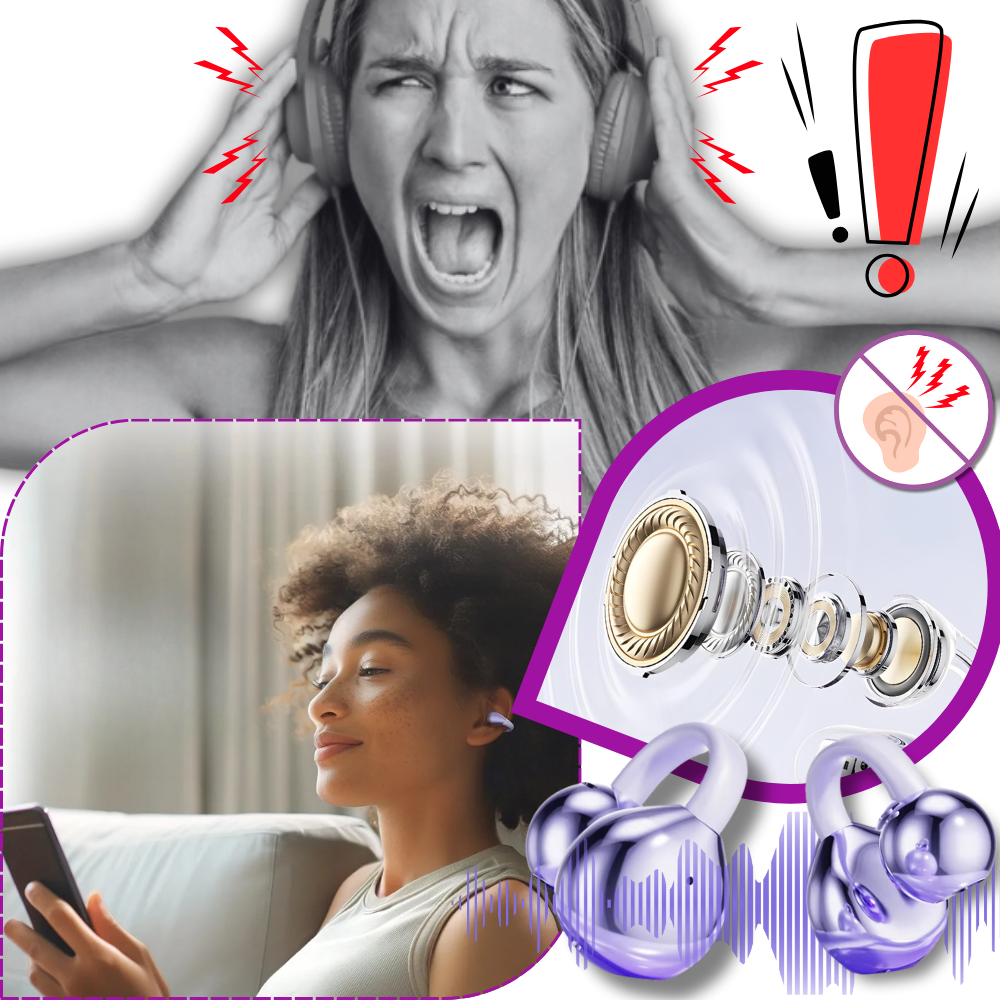 DualSync Clip Headphones - Ozerty